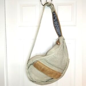 L.L. Bean Sling Canvas Leather Crossbody Bag